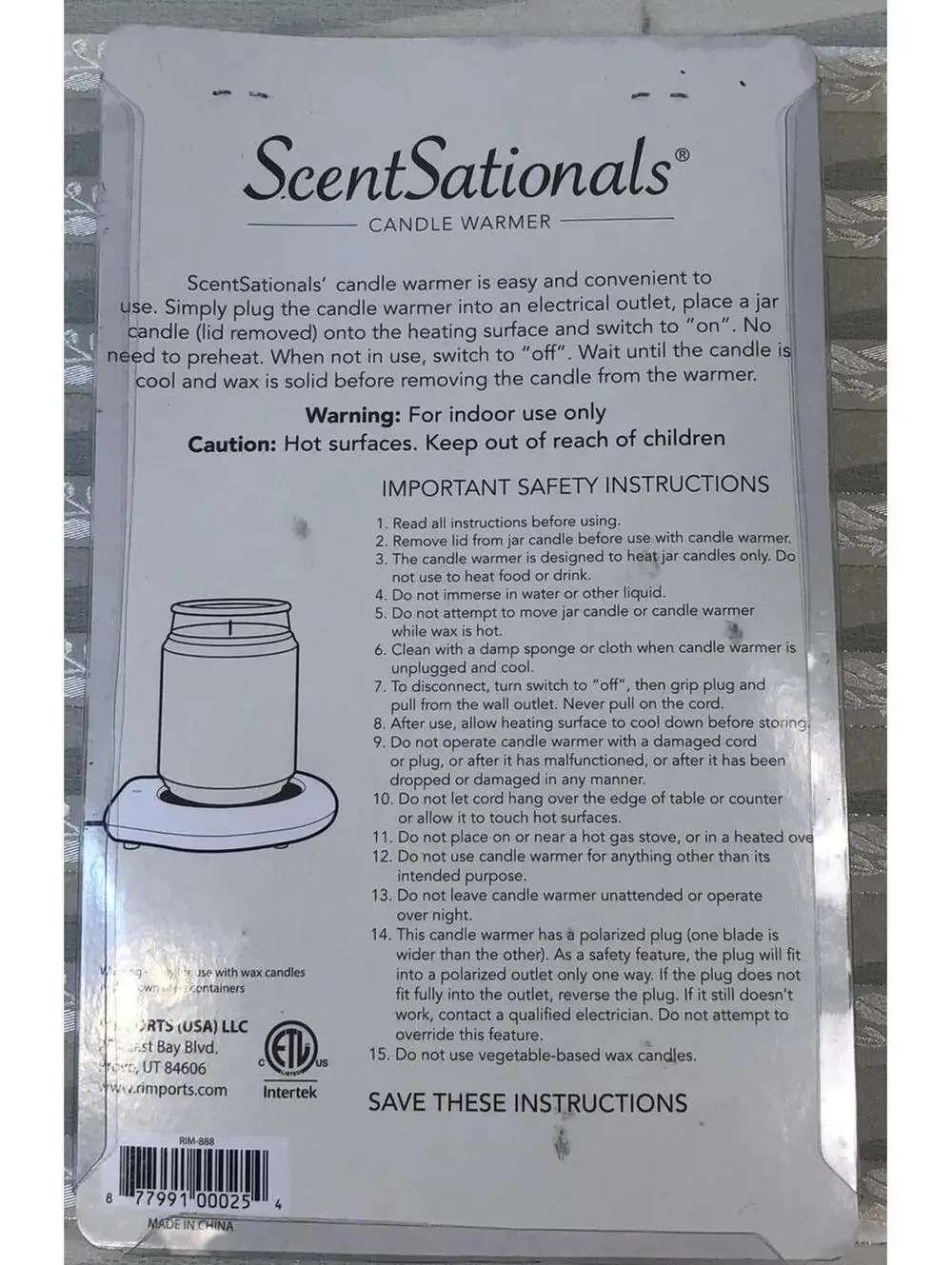 Scent Sationals Electric Candle Warmer New in Packaging Perfect for Desk top